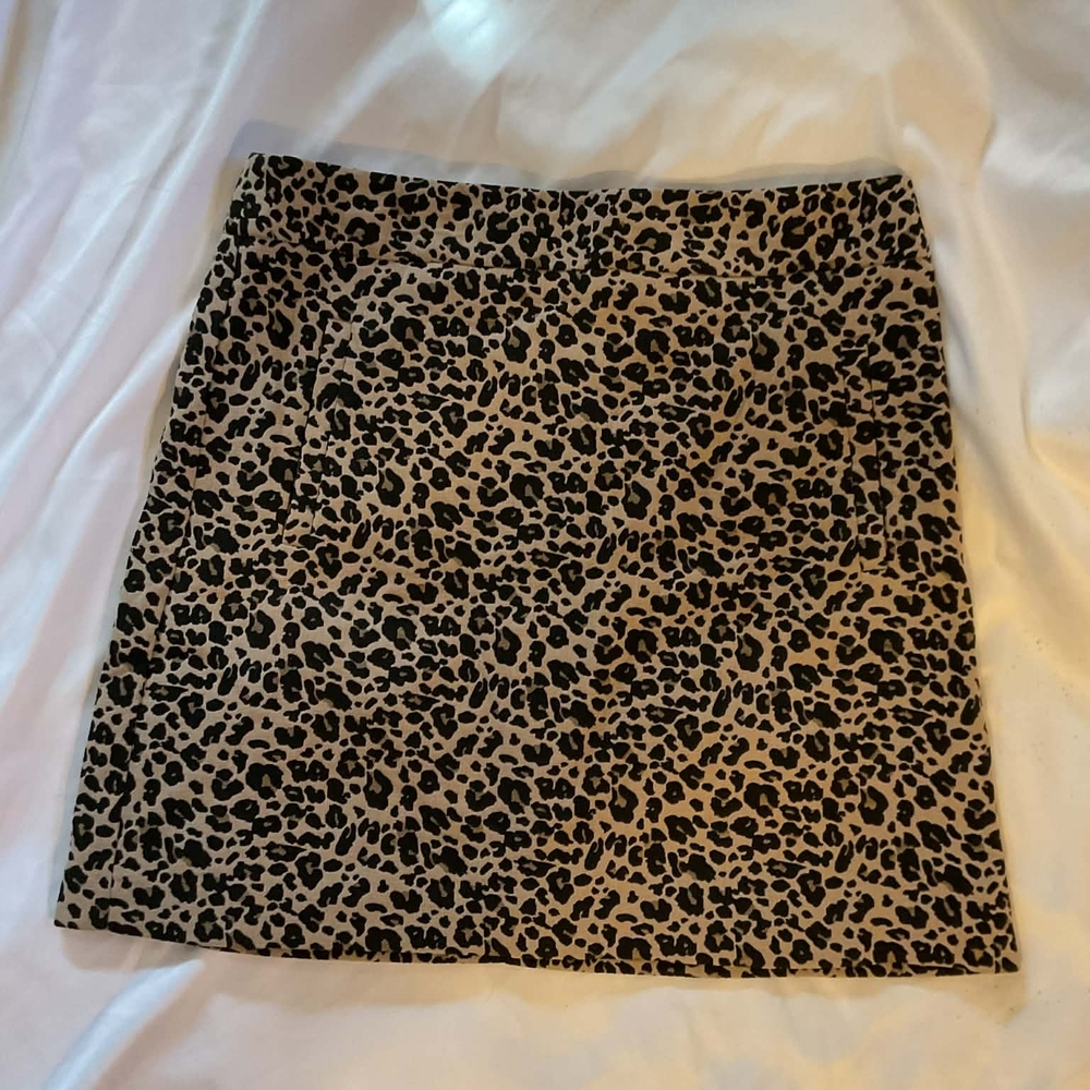 LOFT Leopard Print Mini Skirt